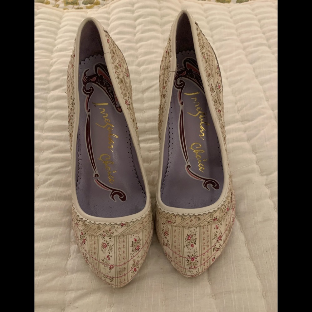 Adorable floral Irregular Choice heels size EU 40.